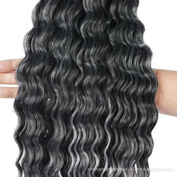 Long Curly Braiding Hair Synthetic 30inch Blonde Pink Brown Water Wave Crochet Wavy Braiding Hair